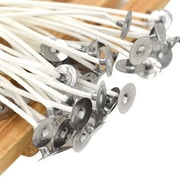 hoksml 100x Candle Wicks Cotton Core Pre Waxed With Sustainers Candle Making Festival Clearance Gifts